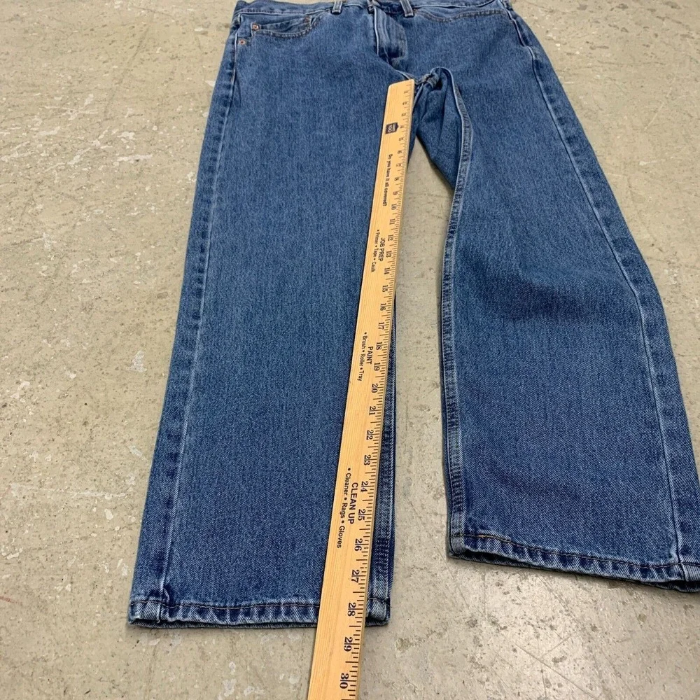 Levis 505 Jeans Mens 34x29 Pants Blue Straight Leg Medium Wash Denim Fits 36x29